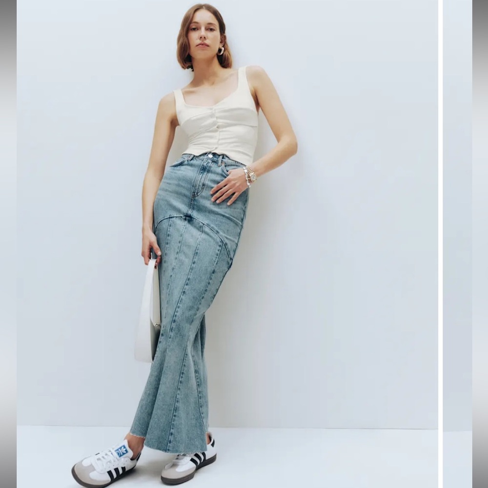 Reformation Nara Denim Maxi Skirt NWOT Sold Out!